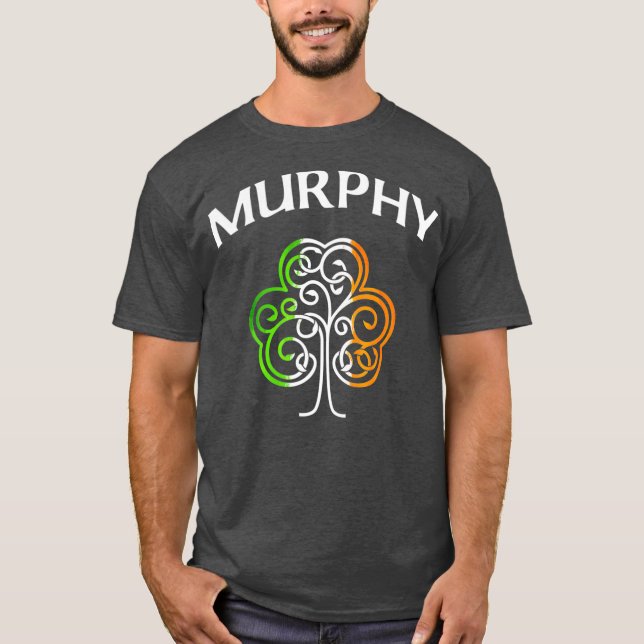 Murphy Irish Kleeblatt St Patricks Day T-Shirt (Vorderseite)