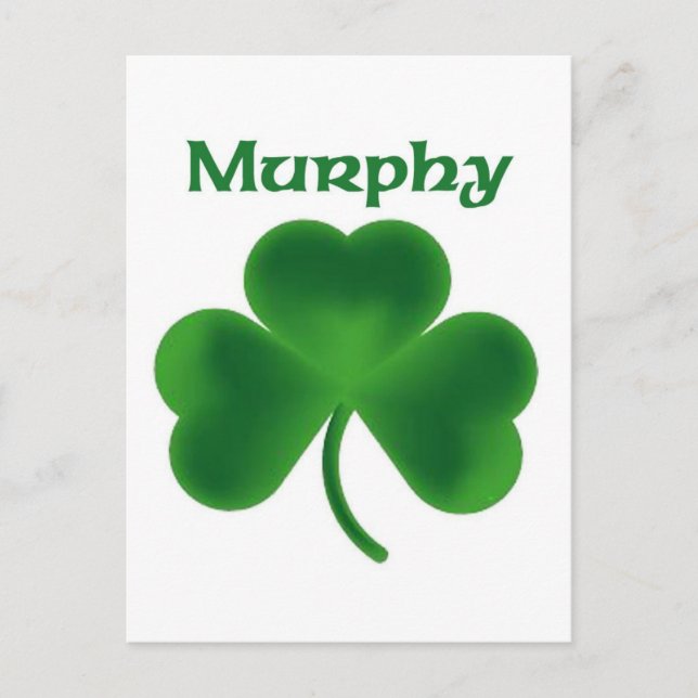 Murphy Kleeblatt Postkarte (Vorderseite)