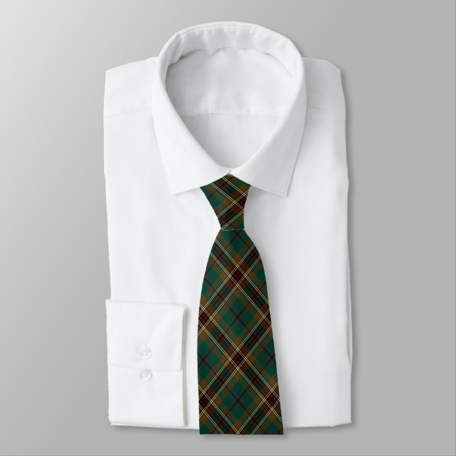 Murphy Tartan Brown und Green Kariert Krawatte (Gebunden)