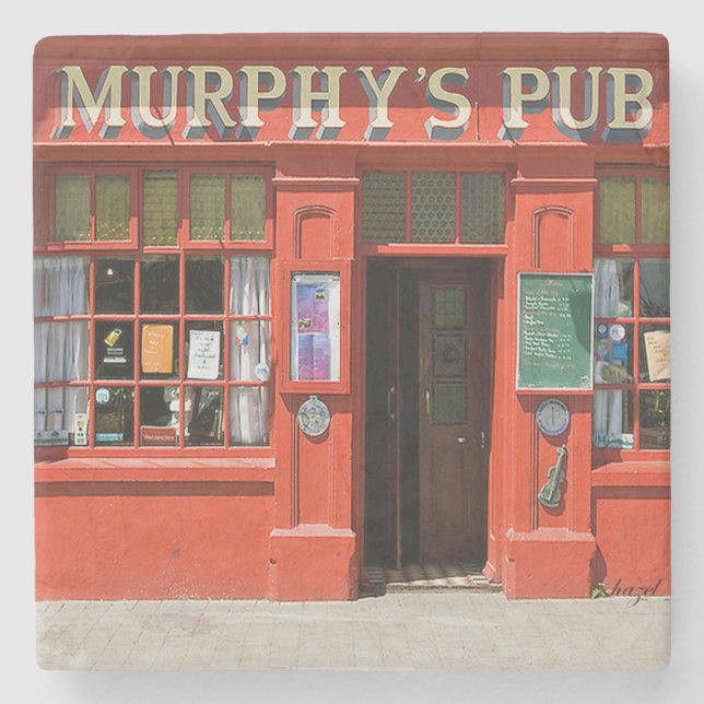 Murphys Kneipe, Dingle, irische Steinuntersetzer (Vorderseite)