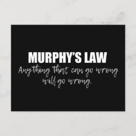Murphy's Law Postkarte