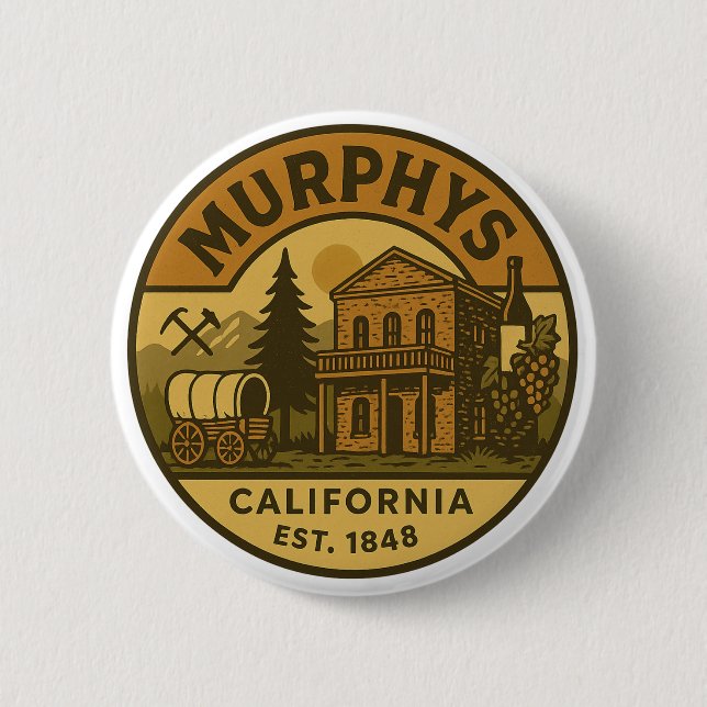 Murphys Vintages Emblem in Kalifornien Button (Vorderseite)