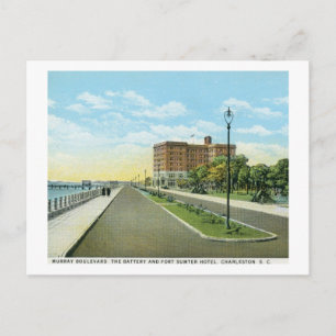 Murray Boulevard, Charleston, SC Vintage Postkarte