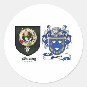 Murray-Clan-Wappen u. Murray-Wappen Runder Aufkleber