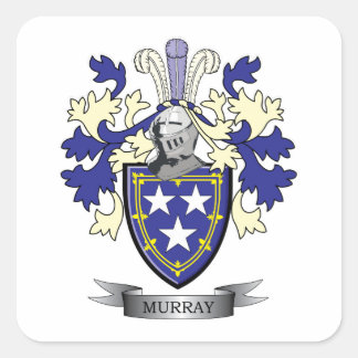 Murray-Familienwappen-Wappen Quadratischer Aufkleber