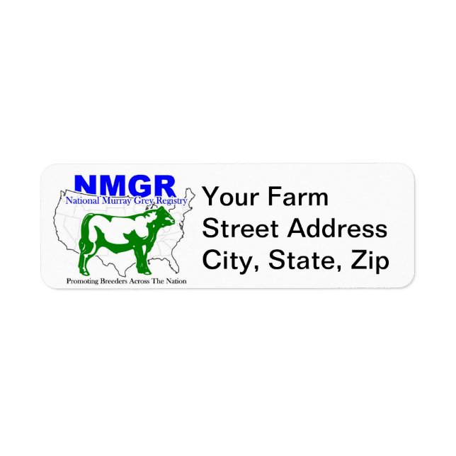 Murray Gray NMGR-Adressetikett (Vorne)