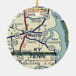 Murray KY Vintage Karte Keramik Ornament