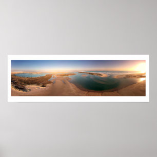 Murray Mouth Aerial Panorama Fotografie Poster