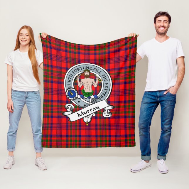 Murray of Tulloch Clan Abzeichen Tartan Kariert Fleecedecke (Beispiel)