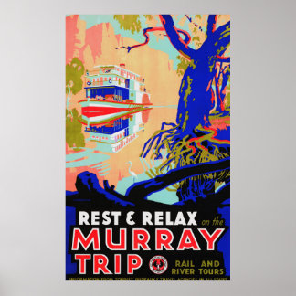 Murray River Australian Travel Poster