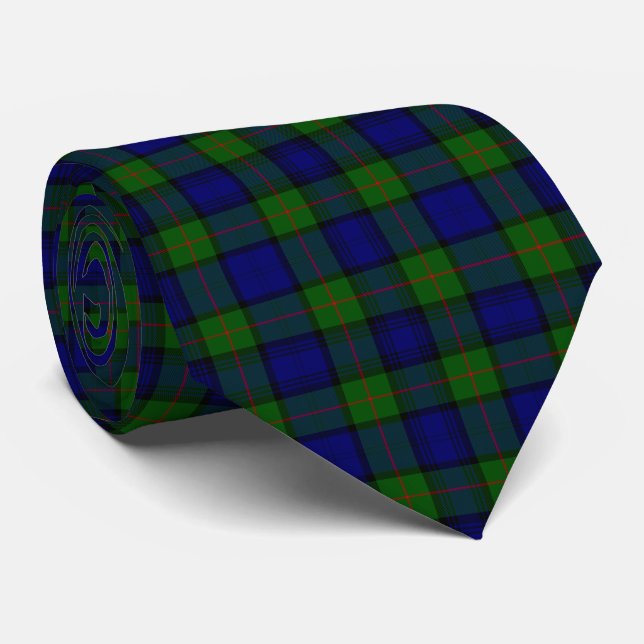 Murray tartan Blau kariert Krawatte (Gerollt)