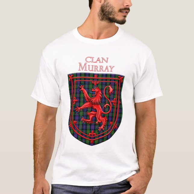 Murray Tartan Scottish Kariert Lion Rampant T-Shirt (Vorderseite)