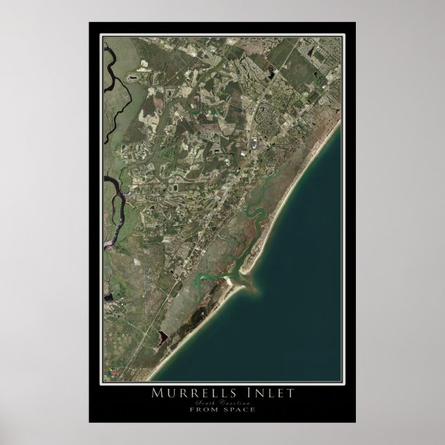 Murrells Inlet South Carolina über Satellit der Ra Poster (Vorne)