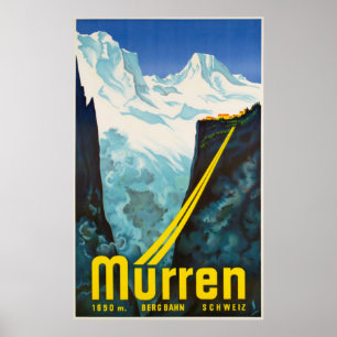 Murren die Schweiz Vintages Reise-Plakat Poster