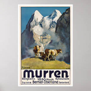 Murren Poster Schweizer Kunst Schweiz Druck Berner