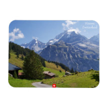 Mürren, Schweiz. Sommertag in den Schweizer Alpen
