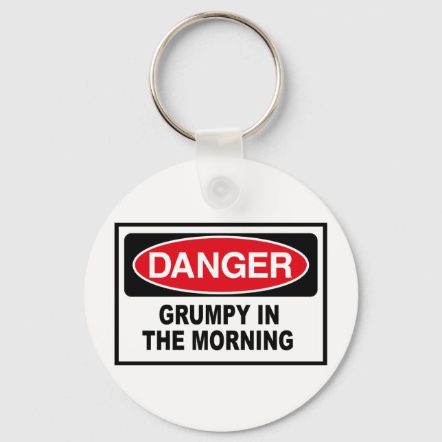 mürrisch am Morgen Schlüsselanhänger (Vorderseite)