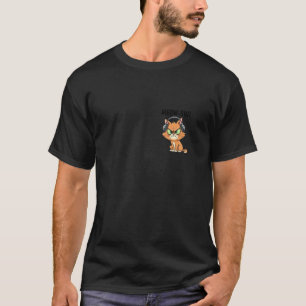 Mürrisch aussehende Katze Meow-sic Kopfhörer Lusti T-Shirt