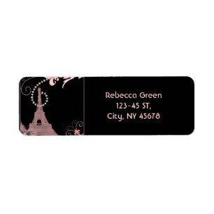 Mürrisch-eleganter Schwarz-Rosa-Paris-Eiffelturm