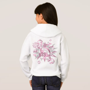 Mürrisch staubige Rose, weiße Volleybälle und Ster Hoodie