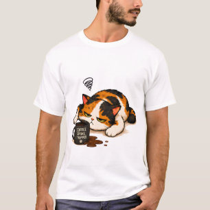 Mürrische Calico-Katze - Kaffee sprach T-Shirt