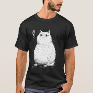 Mürrische dicke Katze japanische Kunst I Chonk-Kat T-Shirt