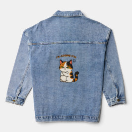 Mürrische Dreifarbenkatze - ich beurteile dich Jeansjacke