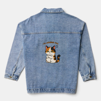 Mürrische Dreifarbige Katze - Ich beurteile dich Jeansjacke