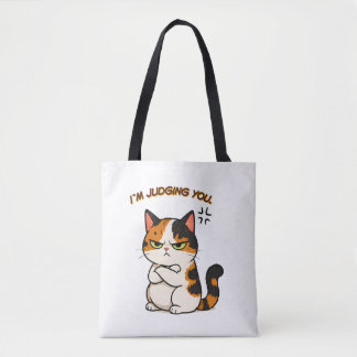 Mürrische Dreifarbige Katze - Ich beurteile dich Tasche