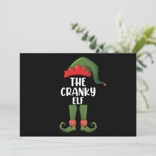 Mürrische Elf-Familien-Passgruppe Weihnachten Einladung