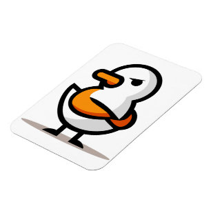 Mürrische Ente Minimalistische Cartoon-Maskottchen Magnet