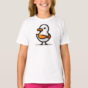 Mürrische Ente Minimalistische Cartoon-Maskottchen T-Shirt