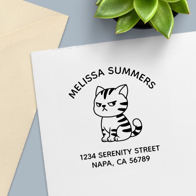 Mürrische getigerte Katze Arch-Adresse Permastempel (Von Creator hochgeladen)