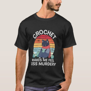 Mürrische Häkeln Katze Lustig Stricken Garn Liebha T-Shirt