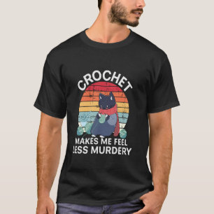 Mürrische Häkeln Katze Lustige Strickgarn Liebhabe T-Shirt