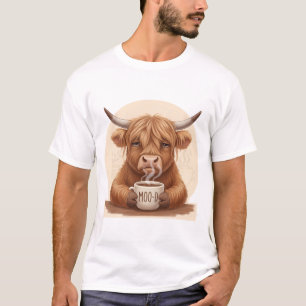 Mürrische Highland-Kuh Kaffee Liebhaberin - Süße F T-Shirt