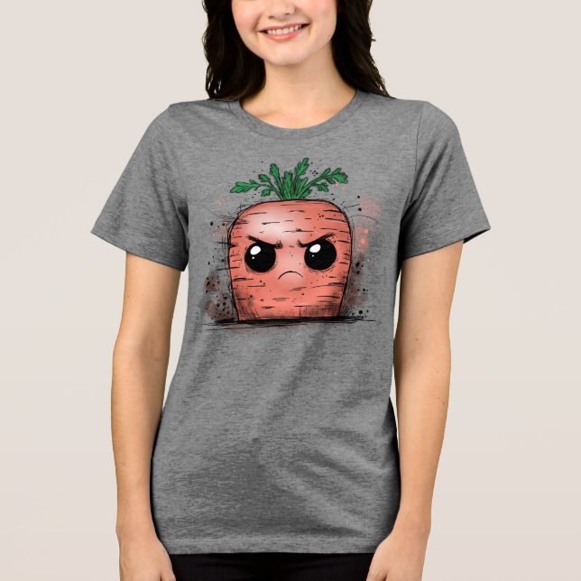 Mürrische Karotte Tri-Blend Shirt (Vorderseite)