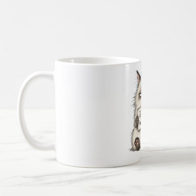 Mürrische Katze Kaffeetasse (Links)