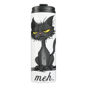 MÜRRISCHE KATZE - Lustige Meh Katze - Verrückte Ka Thermosbecher