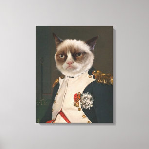 Mürrische Katzen-klassische Malerei Leinwanddruck