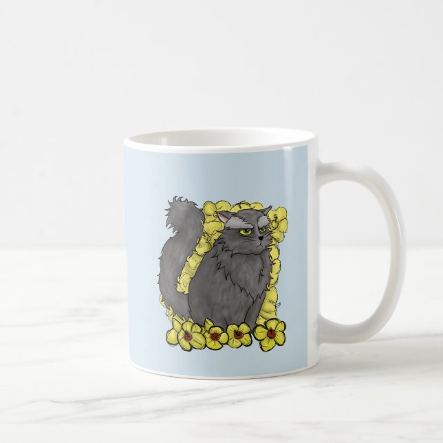 Mürrische Kitty-Tasse schlicht Kaffeetasse (Rechts)