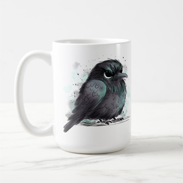 Mürrische Krähe Kaffeetasse (Links)