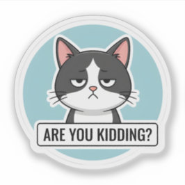 Mürrische Meme-Katze – „Willst du mich veräppeln?“ Aufkleber