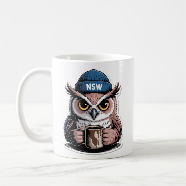 Mürrische Nachteule Kaffeetasse (Links)