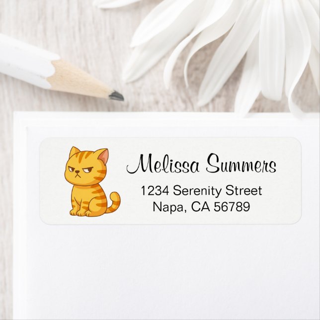 Mürrische orange getigerte Katze (Insitu)