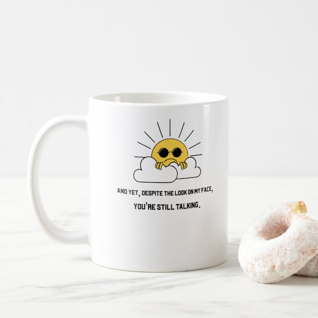 Mürrische Sonne Kaffeetasse (Mit Donut)