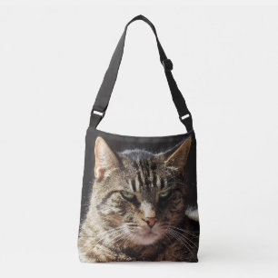 Mürrische Tabby-Katze Tragetaschen Mit Langen Trägern