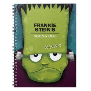 Mürrischen Frankensteins Monster personalisiert Notizblock