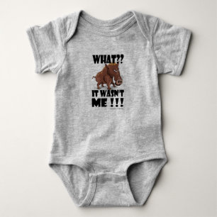 Mürrischer Eber sagt, dass "er war nicht ich " Baby Strampler