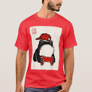 Mürrischer Frosch Gamer Bruh Tintenmalerei Japanis T-Shirt